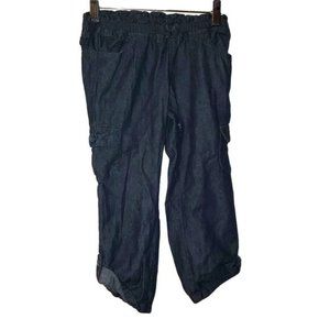 Gymboree‎ Girls 5T Roll Cuff Cargo Chambray Pant Bl
